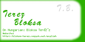 terez bloksa business card